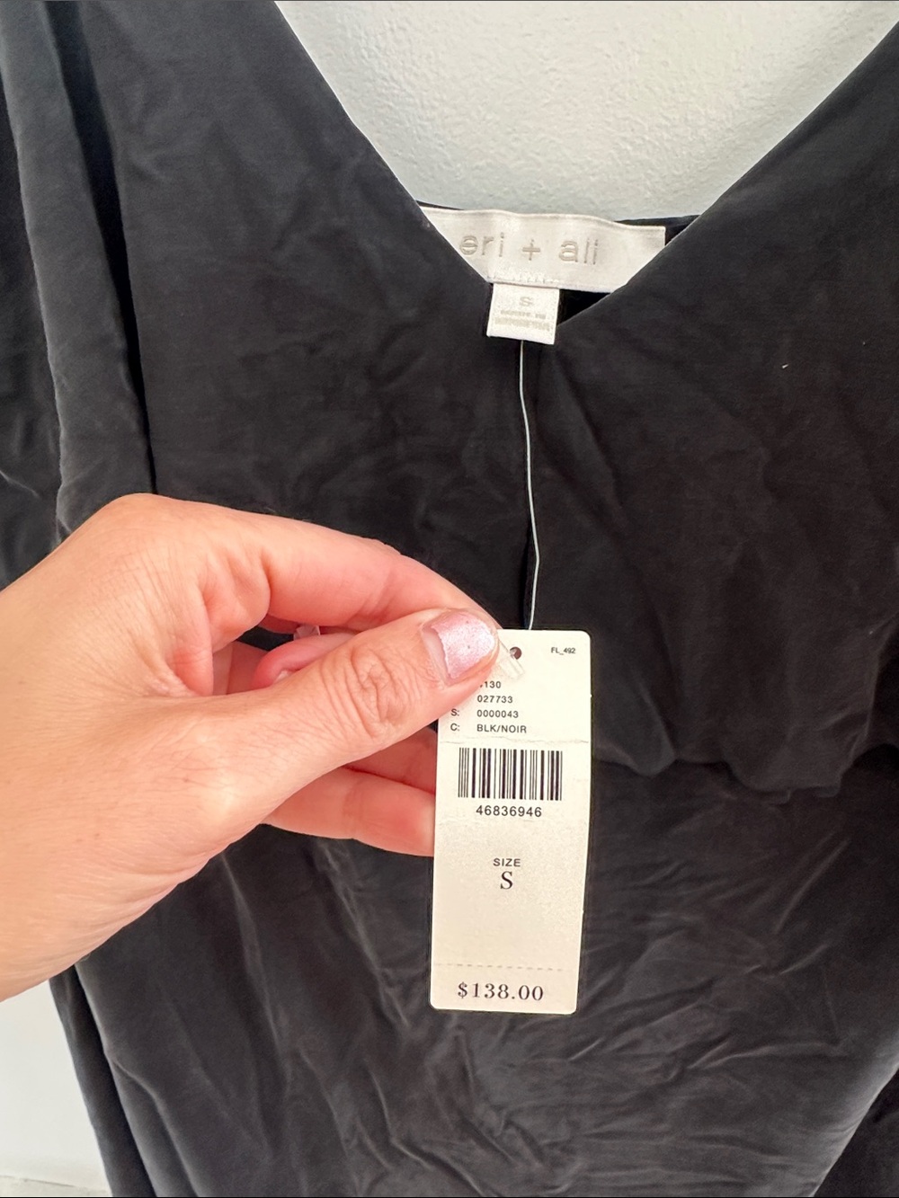 Black Strapless Ruffle Slip Dress - Picture 2 of 6